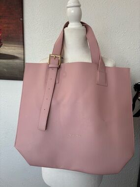 Vince Camuto Perfume Pink Leather Tote Bag